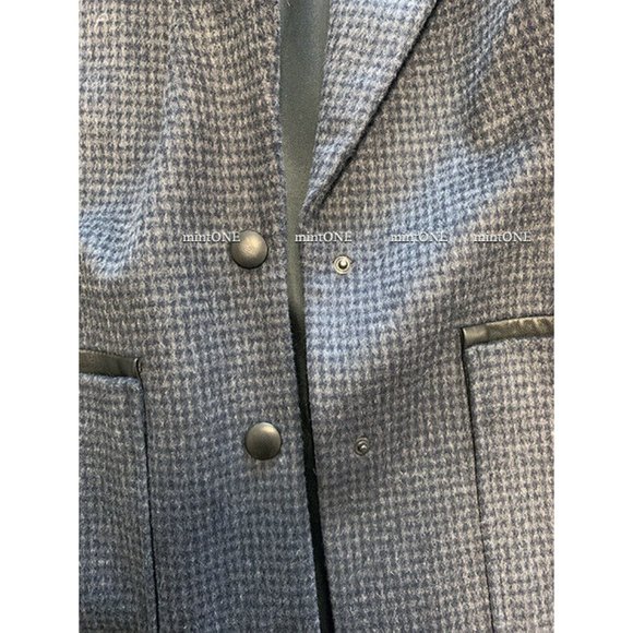 NEW sandro leather trim jacket size 36 - Picture 3 of 4